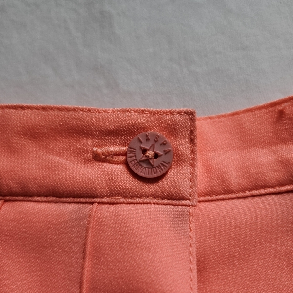🎾 Vintage IXSPA Jamie Sadock peach neon pleated tennis mini skirt Size 4 - Picture 3 of 11